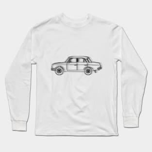 Minimalist Soviet Car Drawing Long Sleeve T-Shirt